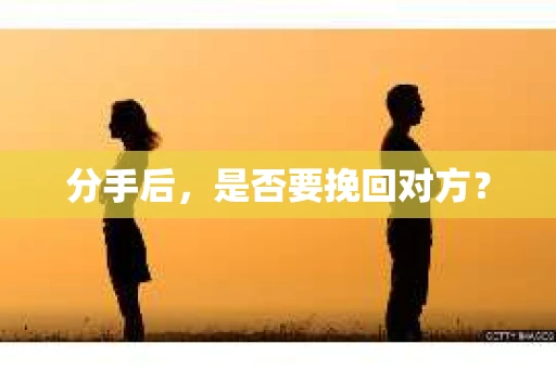 分手后，是否要挽回对方？