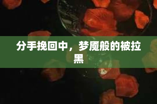 分手挽回中，梦魇般的被拉黑