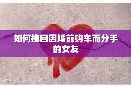 如何挽回因婚前购车而分手的女友