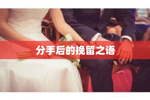 分手后的挽留之语