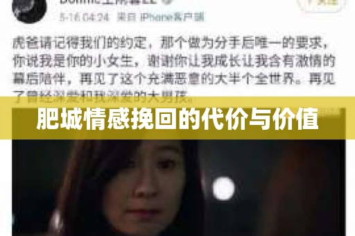 肥城情感挽回的代价与价值