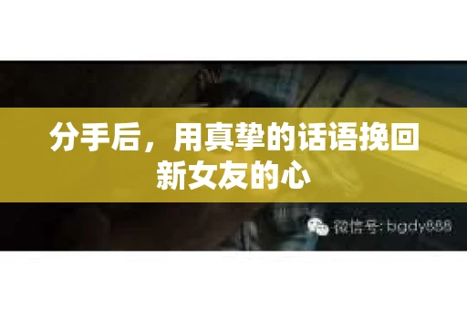 分手后，用真挚的话语挽回新女友的心