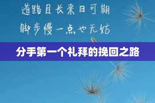 分手第一个礼拜的挽回之路