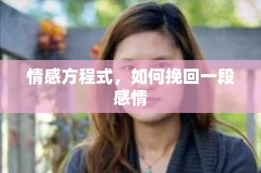 情感方程式，如何挽回一段感情