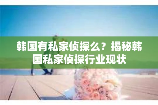 韩国有私家侦探么？揭秘韩国私家侦探行业现状