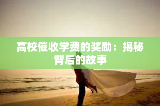 高校催收学费的奖励：揭秘背后的故事