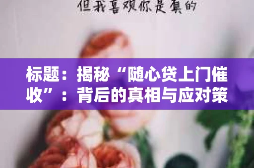 标题：揭秘“随心贷上门催收”：背后的真相与应对策略