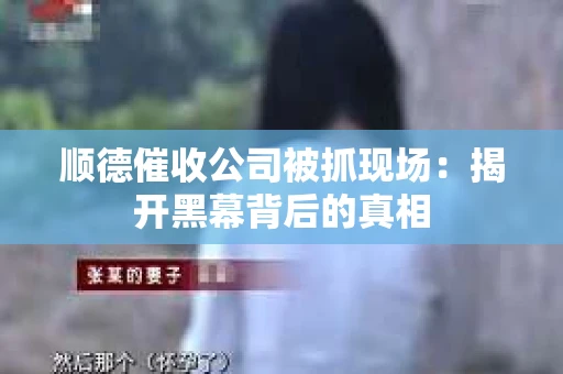 顺德催收公司被抓现场：揭开黑幕背后的真相