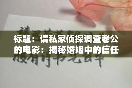 标题：请私家侦探调查老公的电影：揭秘婚姻中的信任危机