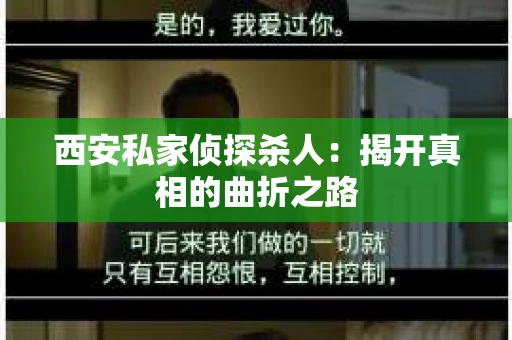 西安私家侦探杀人：揭开真相的曲折之路