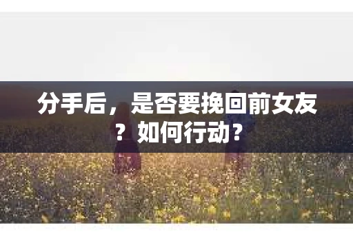 分手后，是否要挽回前女友？如何行动？