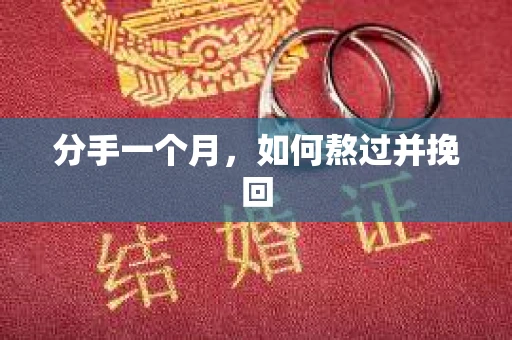分手一个月，如何熬过并挽回