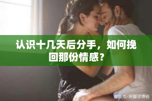 认识十几天后分手，如何挽回那份情感？
